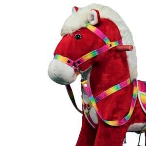 راکر اسب کودک چوبی قرمز -اسباب بازی